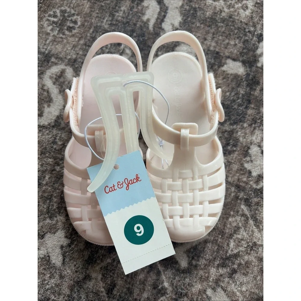 Toddler Jelly Shoes Size 9 New Girls Sandals Blush Pink